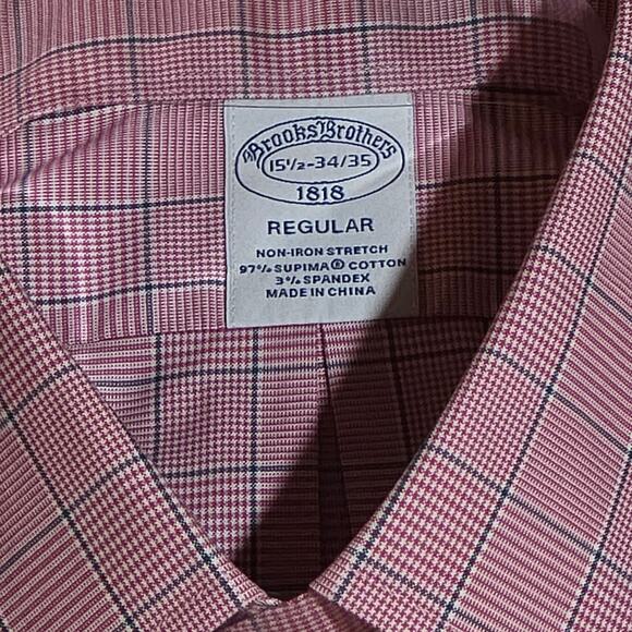 Brooks Brothers Men’s Dress Shirt Regent Fit Non-Iron Glen Plaid NWT - Picture 3 of 5